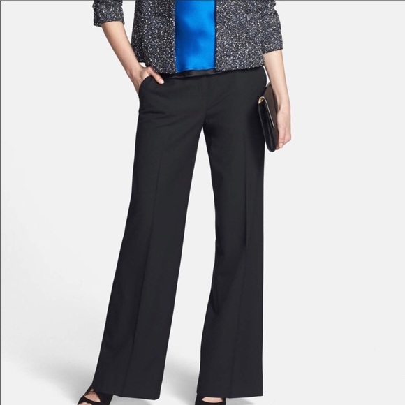 Lafayette 148 Black Wool Pants Slacks Career Office Professional Wear - Picture 1 of 8